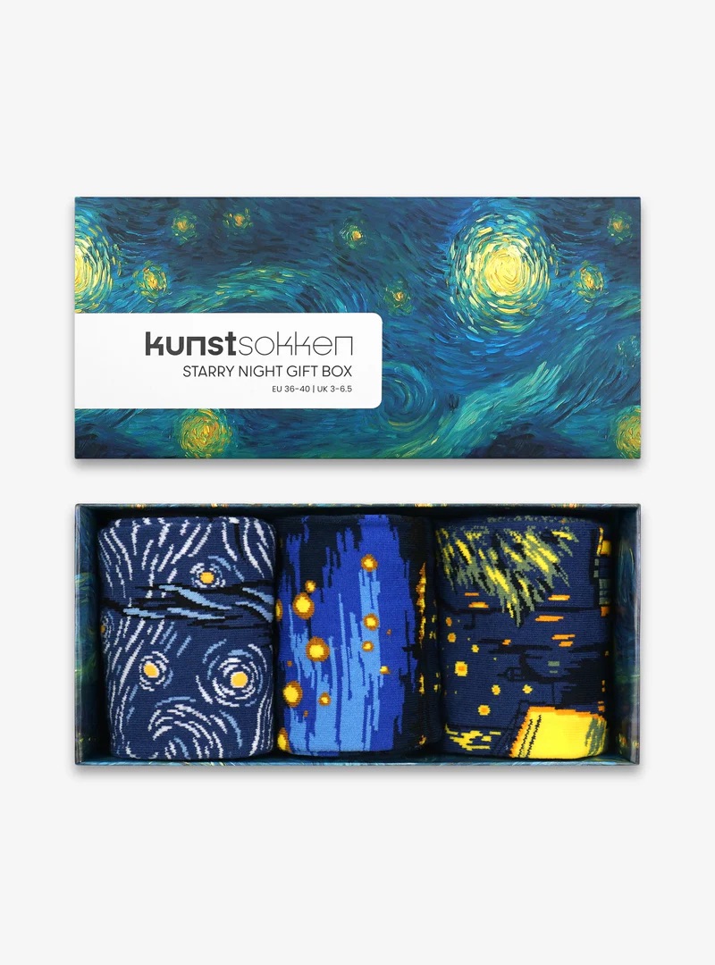 kunstsok: 3 pack - sterrennacht - Van Gogh - Afbeelding 2