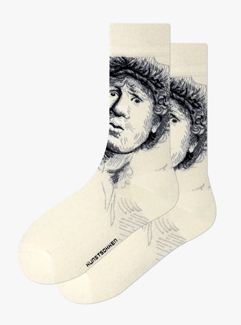 kunstsok: zelfportret met baret - rembrandt - Afbeelding 3