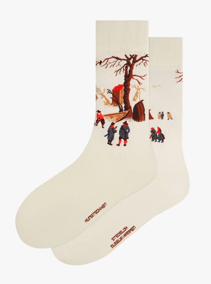 kunstsok: Winterlandschap met schaatsers - Hendrick Avercamp
