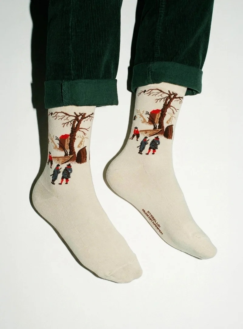 kunstsok: Winterlandschap met schaatsers - Hendrick Avercamp - Afbeelding 2