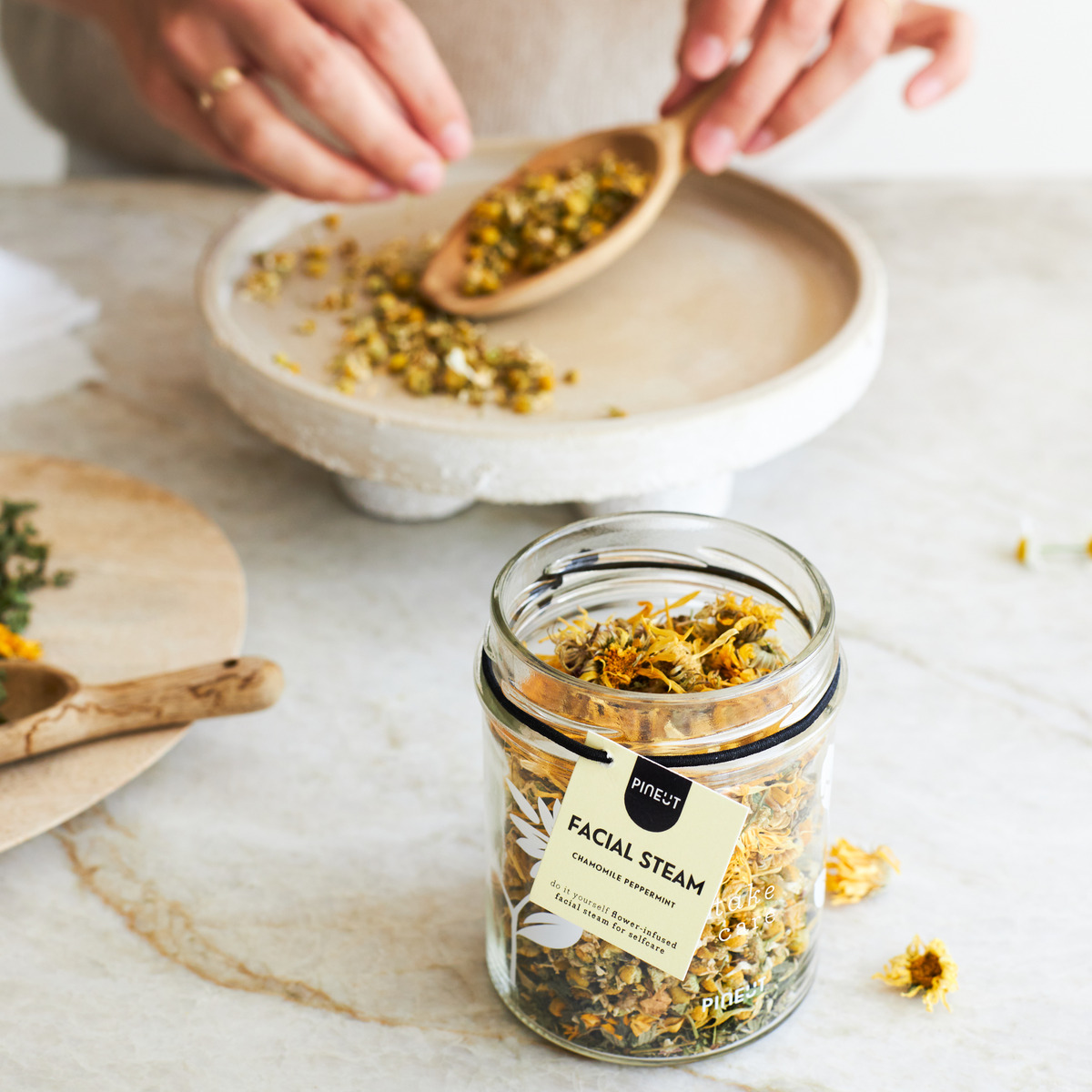 Pineut: Facial Steam | jar | Chamomile Peppermint - Afbeelding 2