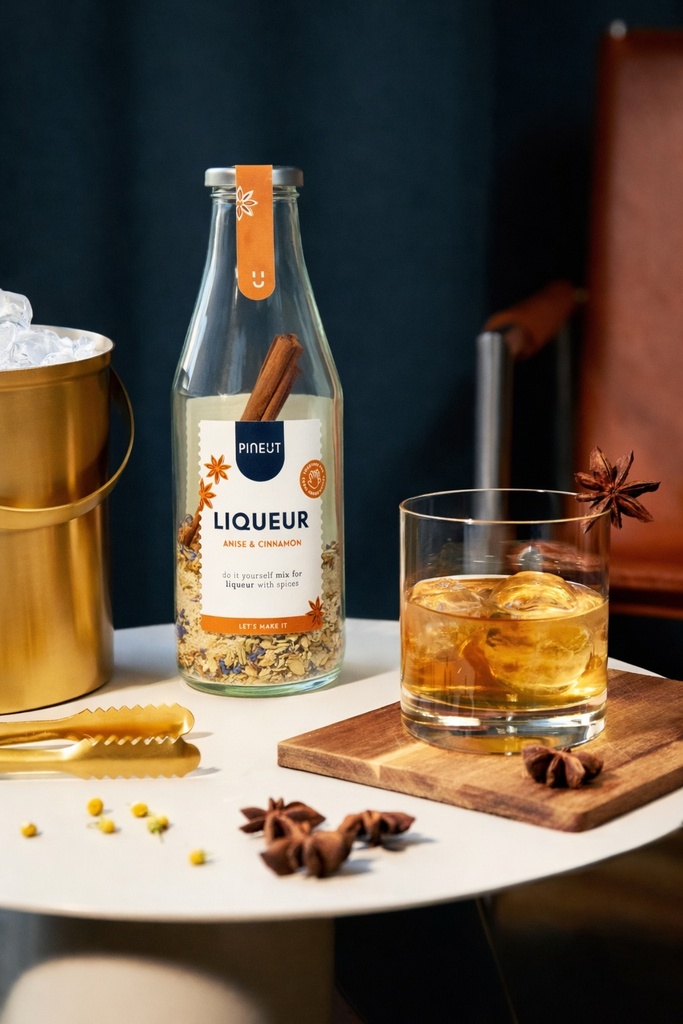 Pineut: Pineut liqueur | bottle | Anise; Cinnamon BIO
