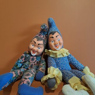 Vintage: poppen in stof - set van 2
